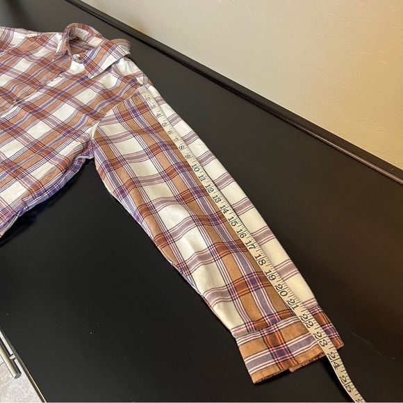 Jachs Girlfriend women’s flannel plaid shacket with pockets, buttondown, sz M - Picture 11 of 14
